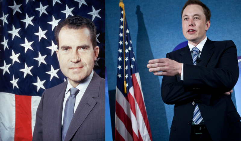 Illustration for article titled Elon Musk Is Turning Into Richard Nixon